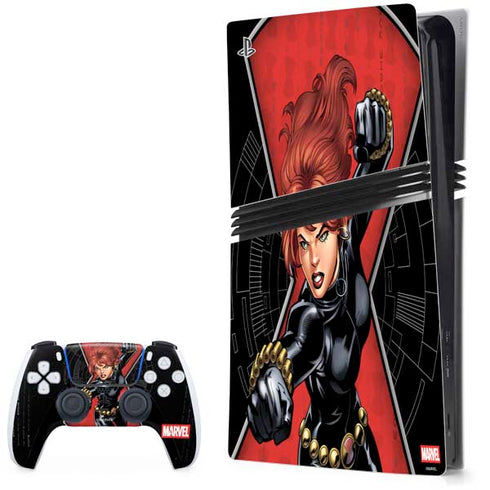 Marvel Black Widow Natasha Romanova PS5 Pro Bundle Skin